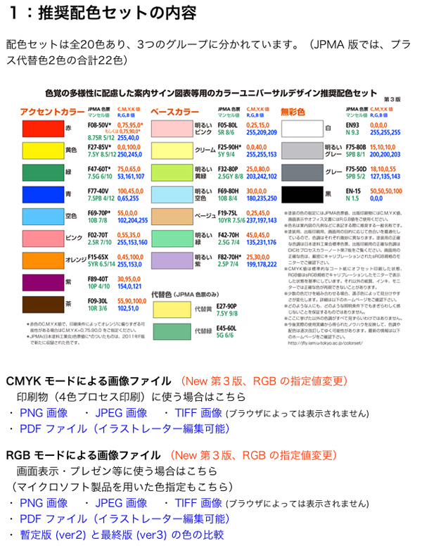 バリアフリーカラー設定